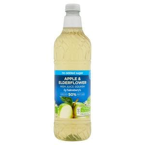 Sainsbury's Apple & Elderflower High Juice Squash 1L