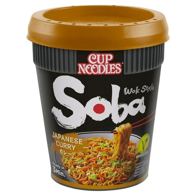 Nissin Soba Japanese Curry Wok Style Instant Cup Noodles Pot 90g - gallery image 1