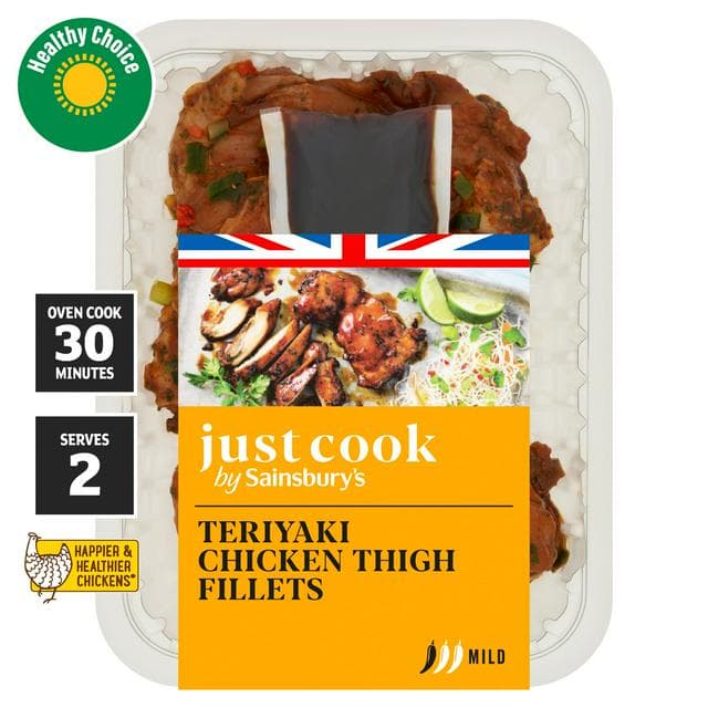 Sainsbury's Just Cook Teriyaki Chicken Thigh Fillets 380g - gallery image 1