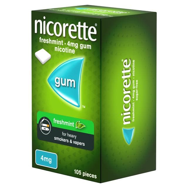 Nicorette Freshmint Gum Pieces Quit Smoking Aid x105 4mg - gallery image 2