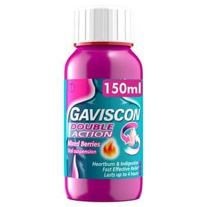 Gaviscon Double Action Oral Suspension Mixed Berries 150ml