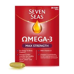 Seven Seas Omega-3 Fish Oil Max Strength with Vitamin D Capsules x30
