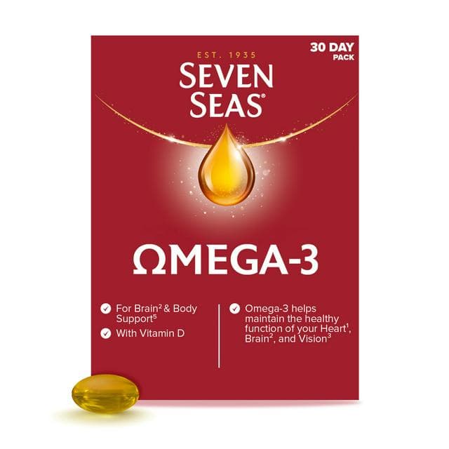 Seven Seas Omega-3 Fish Oil with Vitamin D Capsules x30 - gallery image 1