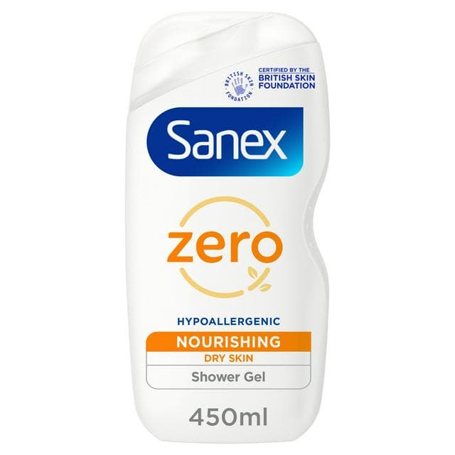 Sanex Zero% Nourishing Shower Gel Body Wash for Dry Skin 450ml - gallery image 1