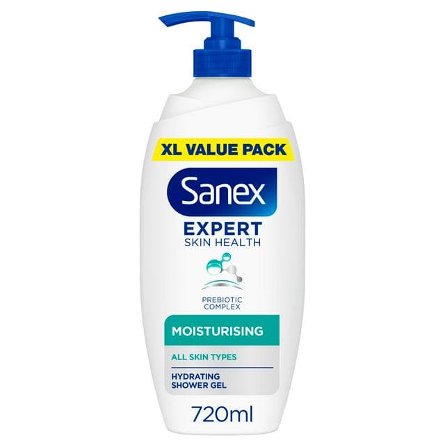 Sanex Expert Skin Health Moisturising Shower Gel Body Wash Pump 720ml - gallery image 1