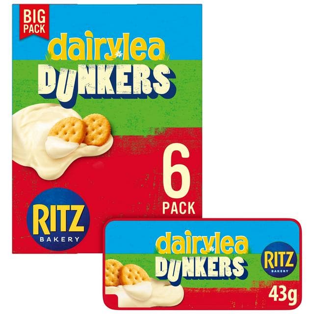 Dairylea Dunkers Ritz Cheese Snacks Pack x6 258g - gallery image 1