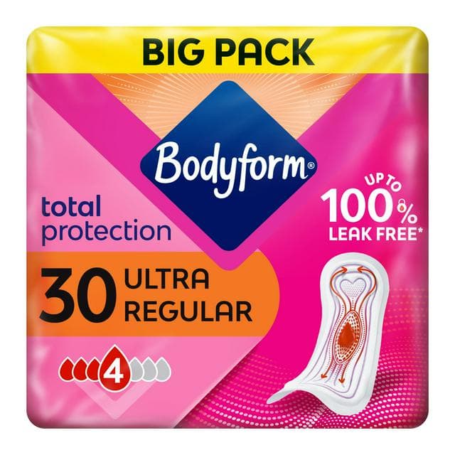 Bodyform Cour V Ultra Normal Sanitary Towels Pack x30 - gallery image 1