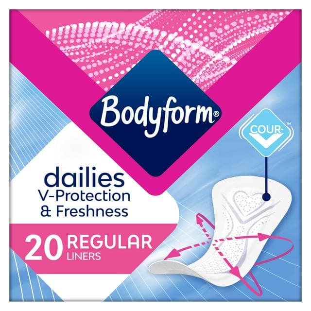 Bodyform Dailies Regular To Go Superabsorbent Panty Liners x20 - gallery image 1