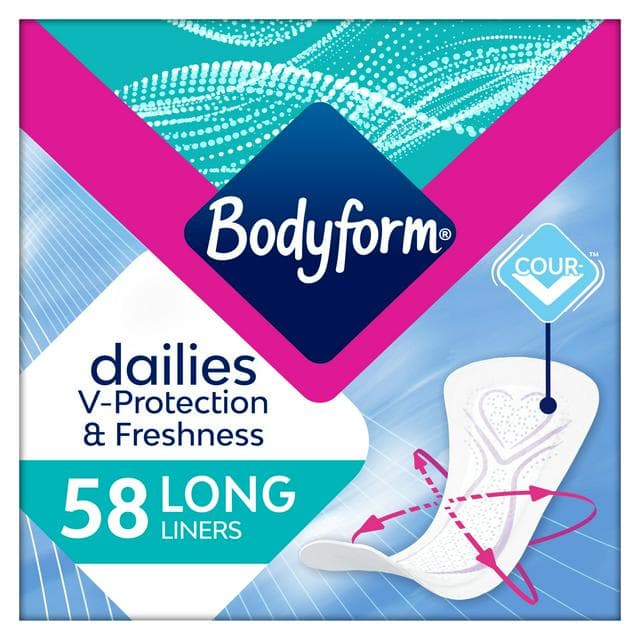 Bodyform Dailies Long Superabsorbent Panty Liners x58 - gallery image 1