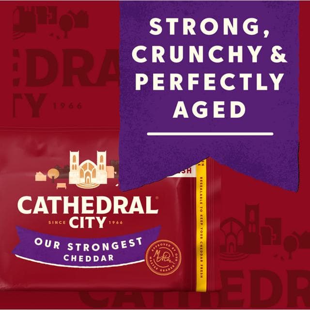 Cathedral City Vintage Our Strongest Extra Mature Cheddar Cheese 350g - gallery image 2