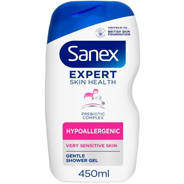 Sanex Expert Skin Health Hypoallergenic Shower Gel Body Wash 450ml - gallery image 1