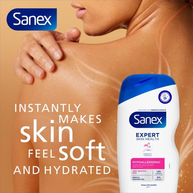 Sanex Expert Skin Health Hypoallergenic Shower Gel Body Wash 450ml - gallery image 3