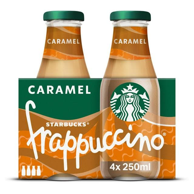 Starbucks Frappuccino Caramel Flavoured Milk Iced Coffee 4 x 250ml - gallery image 1