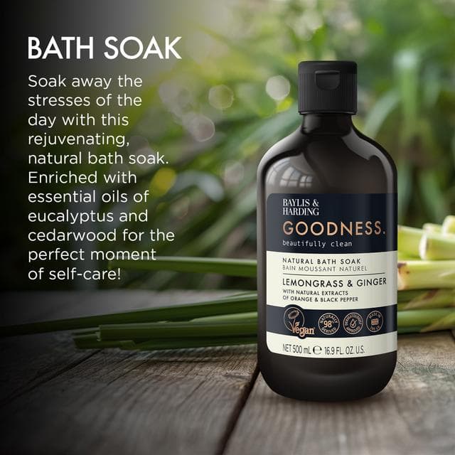 Baylis & Harding Goodness Lemongrass & Ginger Natural Bath Soak 500ml - gallery image 2