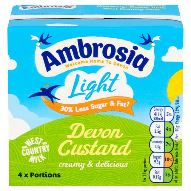 Ambrosia Light 500g Low Fat & Reduced Sugar Custard Dessert Carton - gallery image 2