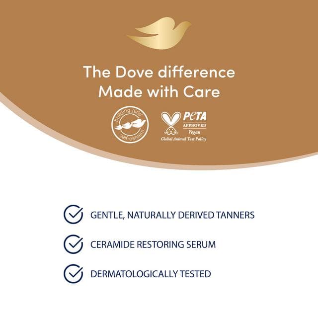 Dove Visible Glow Medium to Dark Self Tanning Lotion Fake Tan 400ml - gallery image 4