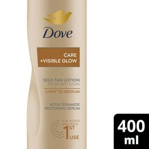 Dove Visible Glow Fair to Medium Self Tanning Lotion Fake Tan 400ml