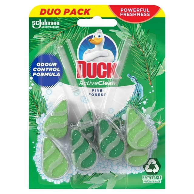 Duck Active Clean Rim Block Toilet Cleaner Duo Pine 2x38.6g - gallery image 1