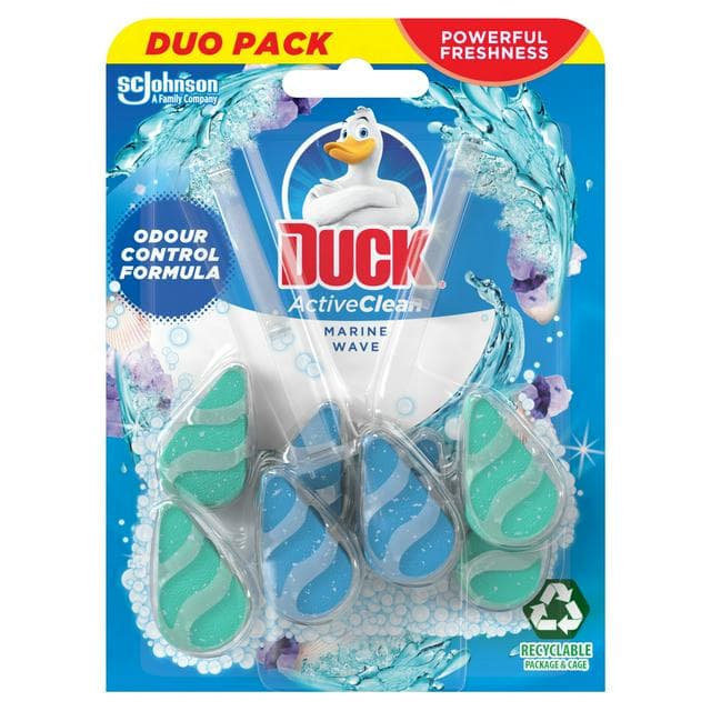 Duck Active Clean Rim Block Toilet Cleaner Duo Marine 2x38.6g - gallery image 1