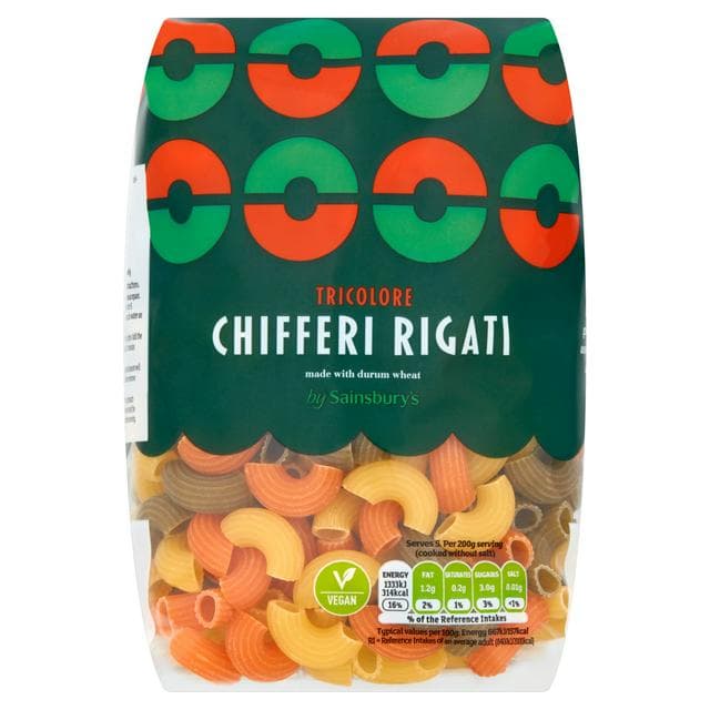 Sainsbury's Tricolore Chifferi Rigati 500g - gallery image 1
