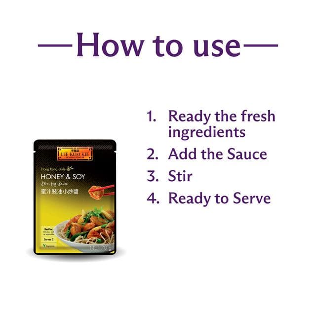 Lee Kum Kee Honey & Soy Stir Fry Sauce 70g - gallery image 2