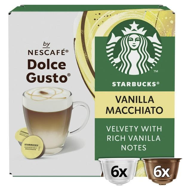 Starbucks by Nescafé Dolce Gusto 12 x Madagascar Vanilla Macchiato Coffee Pods (6 Servings) - gallery image 1