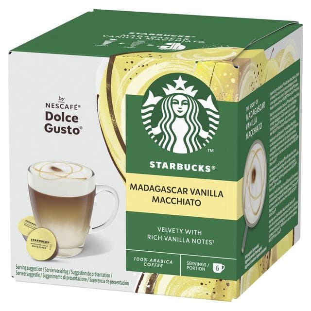 Starbucks by Nescafé Dolce Gusto 12 x Madagascar Vanilla Macchiato Coffee Pods (6 Servings) - gallery image 6