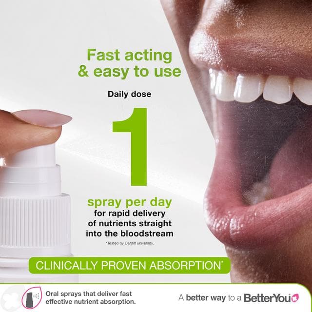BetterYou D3000 Vitamin D Daily Oral Spray Natural Peppermint Flavour 15ml - gallery image 5