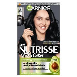 Garnier Nutrisse Ultra Color Infinite Black Permanent Hair Dye 1.10