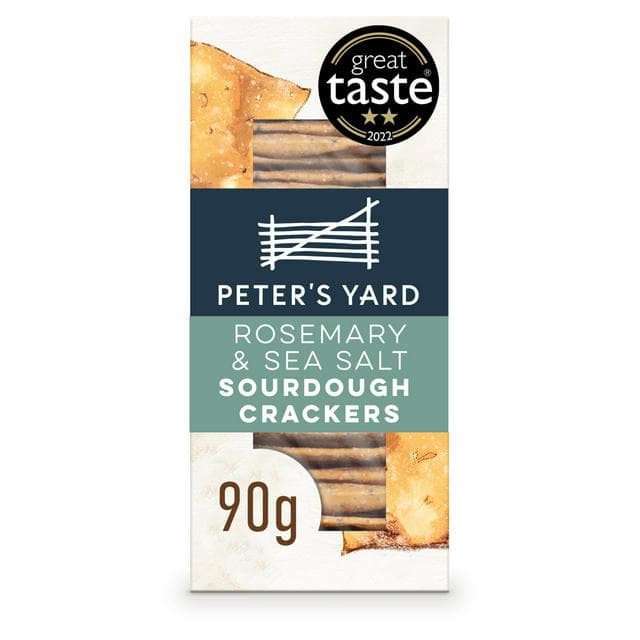 Peter's Yard Rosemary & Sea Salt Sourdough Crackers 90g - gallery image 1