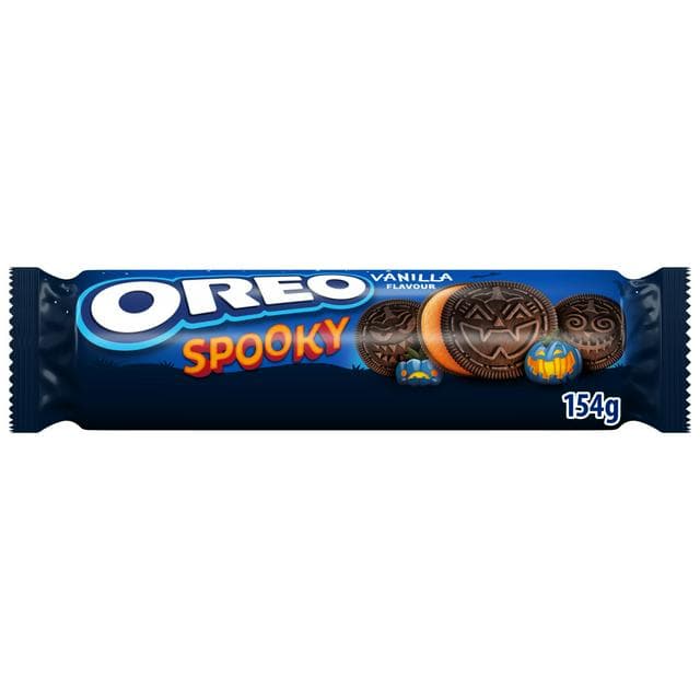 Oreo Spooky 154g Cocoa Vanilla Filling Sandwich Cookies - gallery image 1