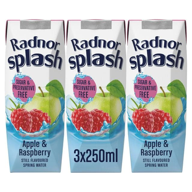 Radnor Splash 3 x Apple & Raspberry Still Flavoured Spring Water 250ml - gallery image 1