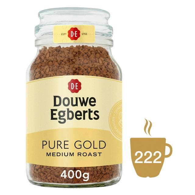 Douwe Egberts Pure Gold Medium Roast Instant Coffee 400g - gallery image 1