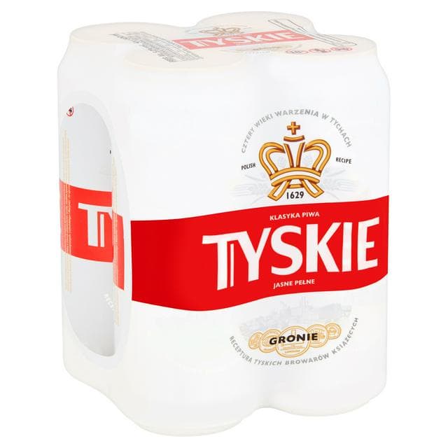 Tyskie Polish Beer Lager Cans 4x500ml - gallery image 1