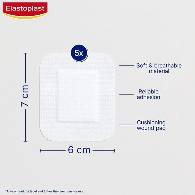 Elastoplast Med 5 Sensitive XL Dressings 6x7cm - gallery image 3