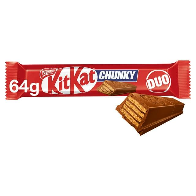KitKat Chunky Duo Milk Chocolate Chocolate Bar 64g - gallery image 1