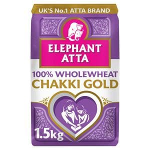 Elephant Atta 1.5kg Chakki Gold Whole Wheat Chapatti Flour