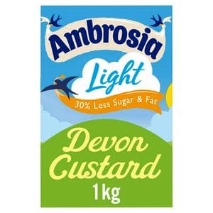 Ambrosia Light 1kg Low Fat & Reduced Sugar Custard Dessert Carton