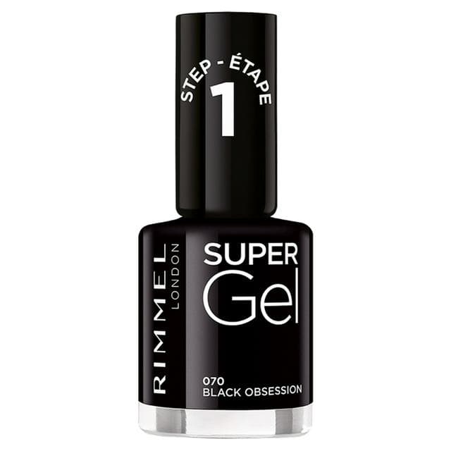 Rimmel London Super Gel Nail Polish Black 12ml - gallery image 1