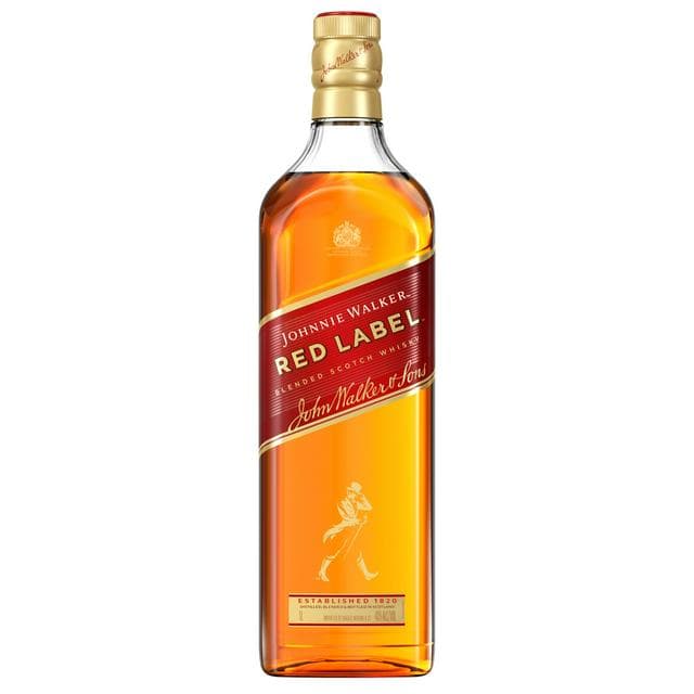 Johnnie Walker 1L 40% Vol Red Label Blended Scotch Whisky Bottle - gallery image 1