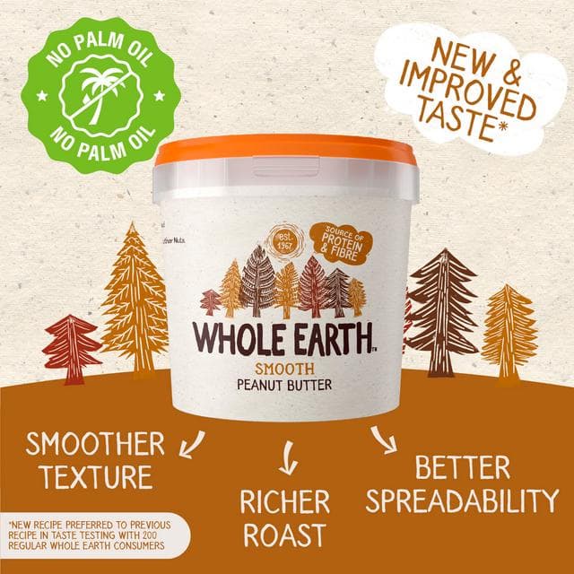Whole Earth Smooth Peanut Butter 1kg - gallery image 3