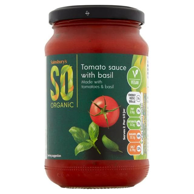 Sainsbury's Tomato Sauce with Basil, SO Organic 350g - gallery image 1