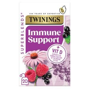 Twinings Superblends Immune Support Blackcurrant & Raspberry Tea Bags x20 40g