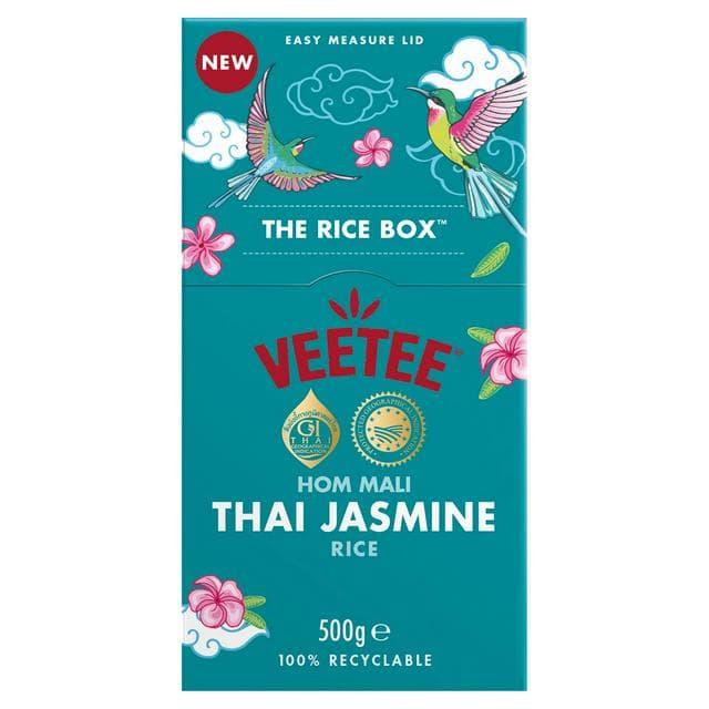 Veetee The Rice Box Hom Mali Thai Jasmine Rice 500g - gallery image 1