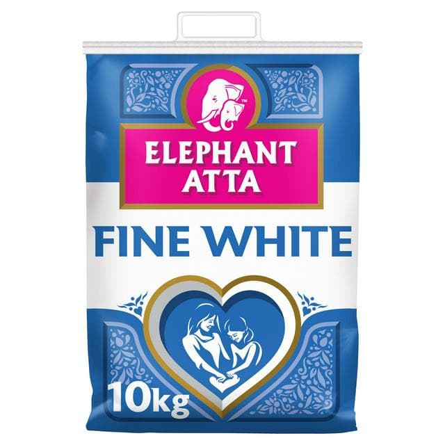 Elephant Atta 10kg Fine White Chapatti Flour - gallery image 1