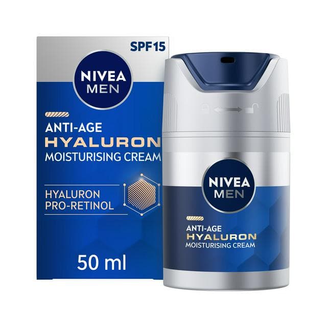 Nivea Men Hyaluron Anti Age Moisturising Face Cream SPF15 50ml - gallery image 1