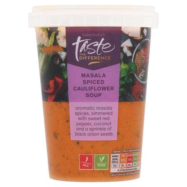 Sainsbury's Masala Spiced Cauliflower Soup, Taste the Difference 600g - gallery image 1