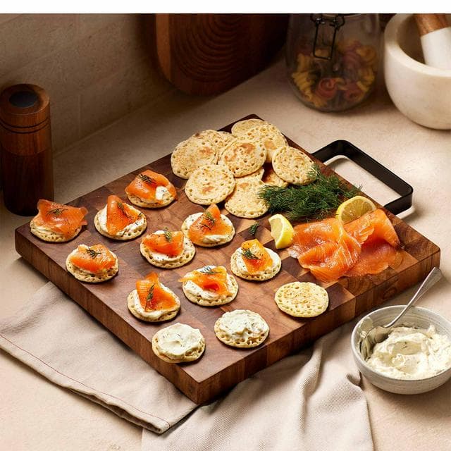 Sainsbury's Scottish Smoked Salmon Cocktail Blinis, Taste the Difference 420g - gallery image 1