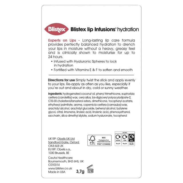 Blistex Lip Infusions Hydration 3.7g - gallery image 4