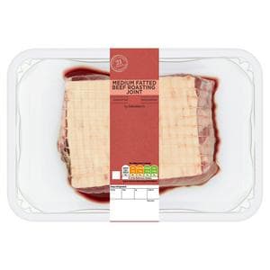 Sainsbury's British or Irish 21 Day Matured Medium Fatted Beef Roasting Joint (Approx. 800g)